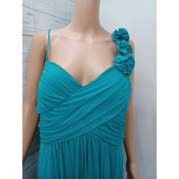 Vtg Cindy Usa Green Chiffon Strapless Bridesmaid Prom Formal Maxi Dress Sz 4XL - Picture 3 of 12